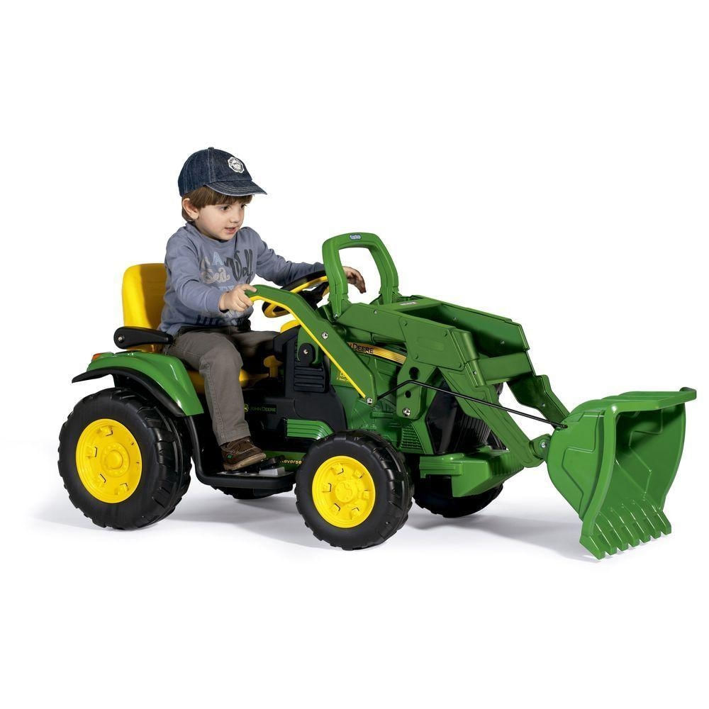 Foto 3 de Mini Trator Infantil Elétrico Peg-Pérego John Deere Ground Loader 12V - Verde e Amarelo