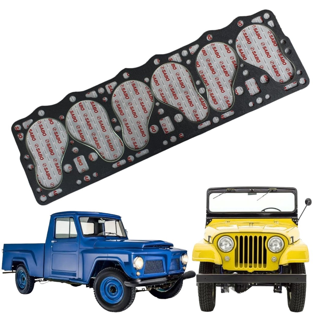 Junta Cabecote Jeep Rural F75 6 Cil Ford Willys Sabó