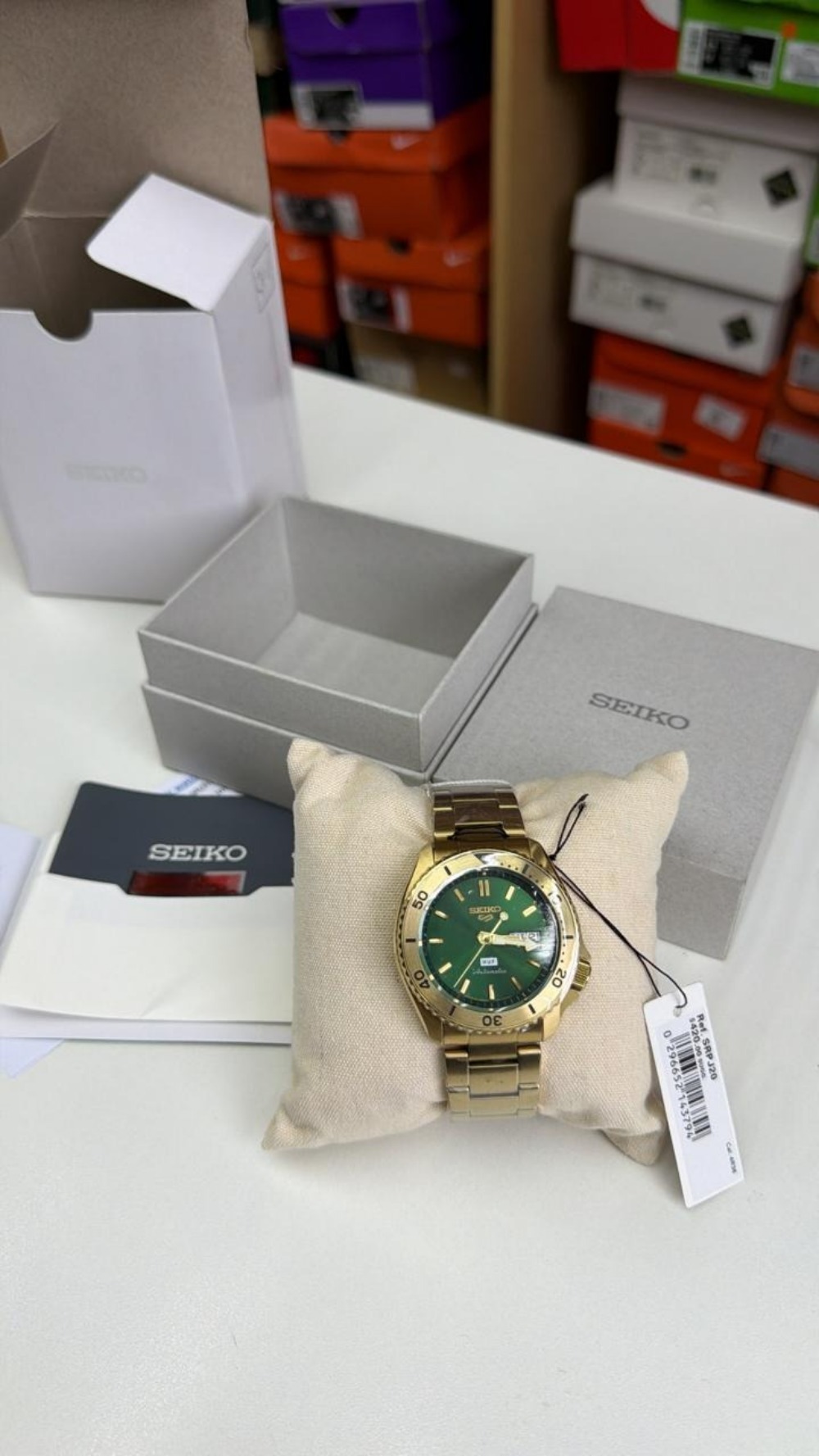 HUF x Seiko Relógio 5 Sport Green 43mm — Único, Novo