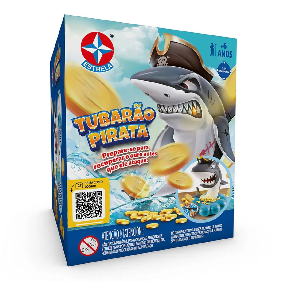 Jogo Tubarão Pirata - Brinquedos Estrela