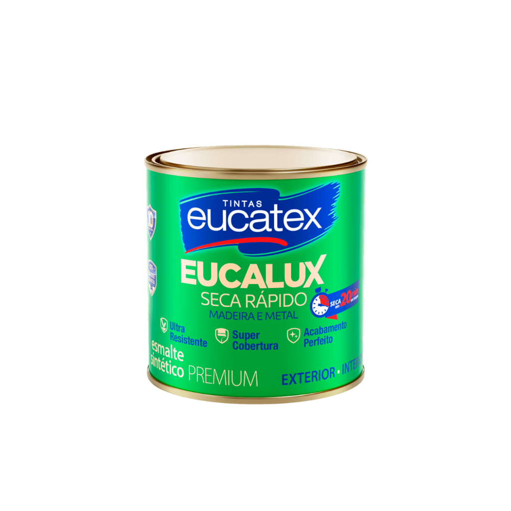 Eucalux Seca Rápido Esmalte Premium Eucatex 900ml Cores