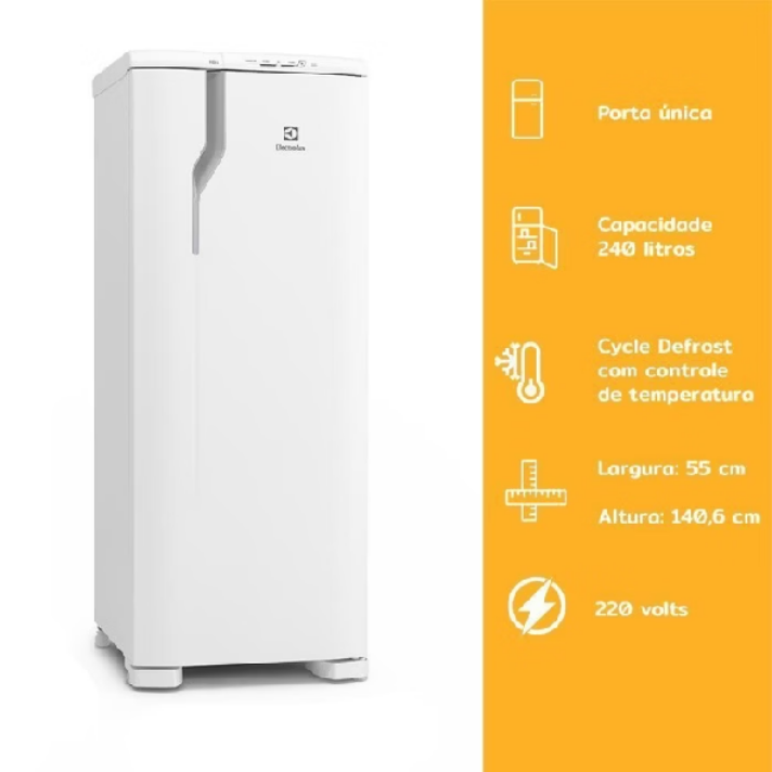 Refrigerador Electrolux 240 Litros Cycle Defrost -RE31 220V