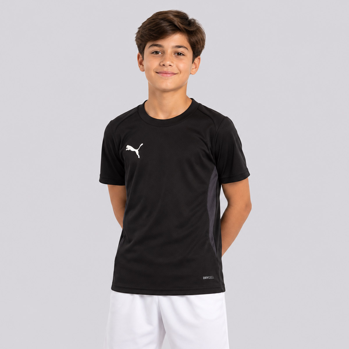Camiseta Puma teamGOAL Juvenil Preta