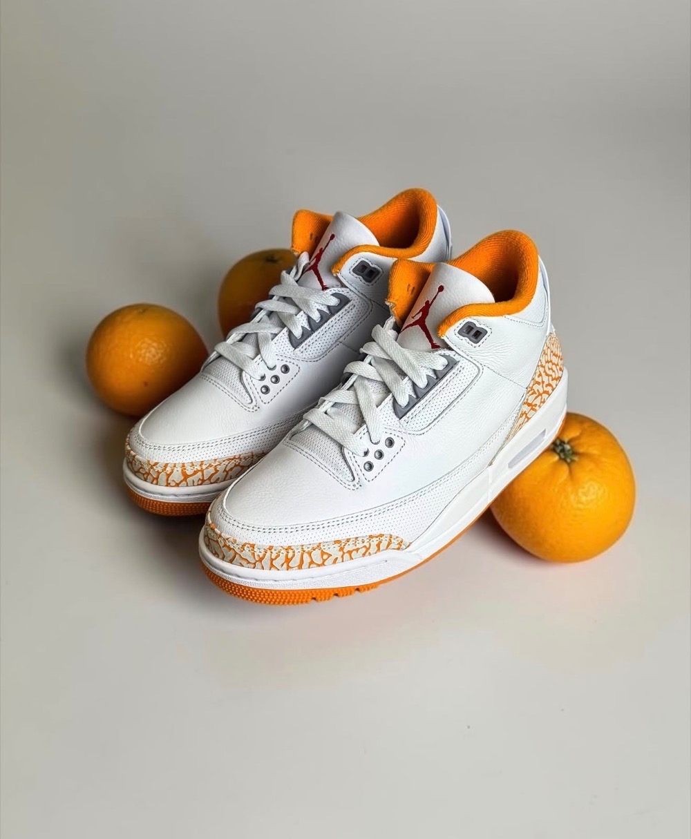 Air Jordan 3 White Orange Peel — 35, Novo
