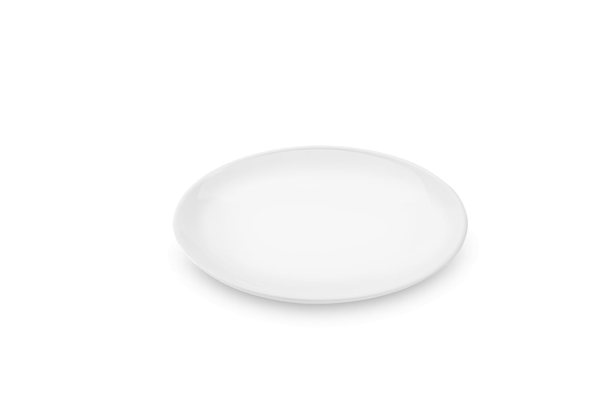 Prato Redondo de Melamina Haus Concept Buffet 20,4cm Branco Branco Haus