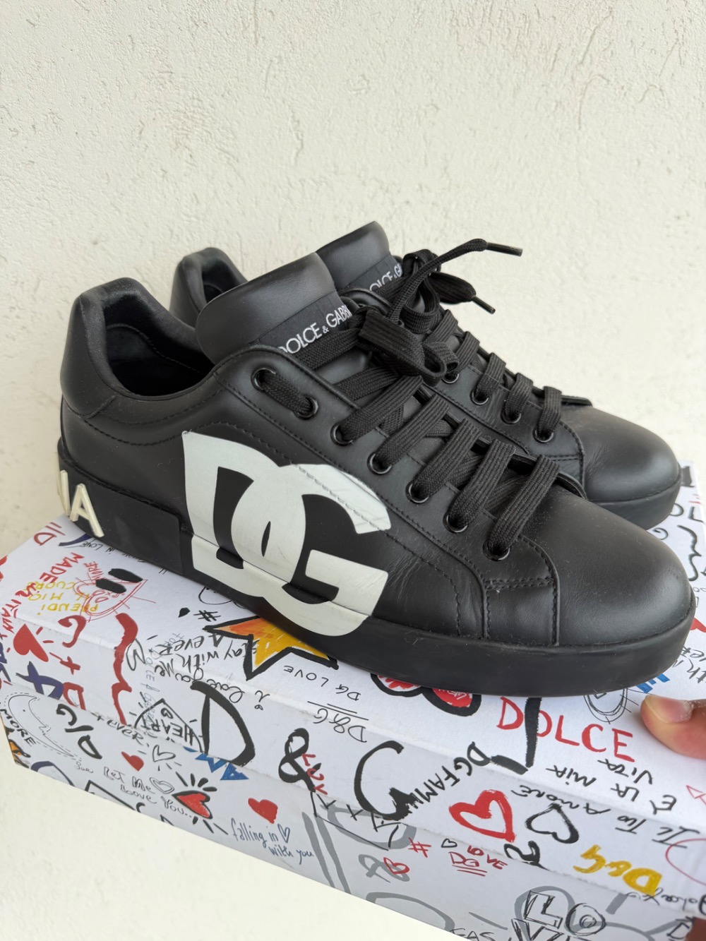 Dolce & Gabbana Portofino Leather White — 42, Usado
