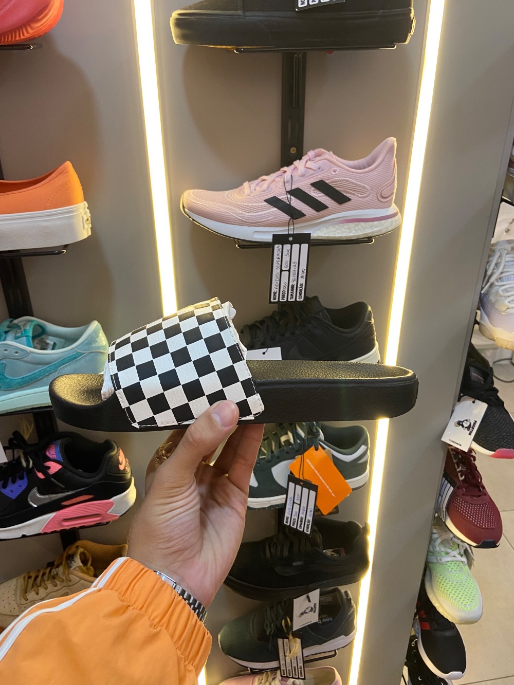 Vans Slide La Costa On Black White — 40, Novo