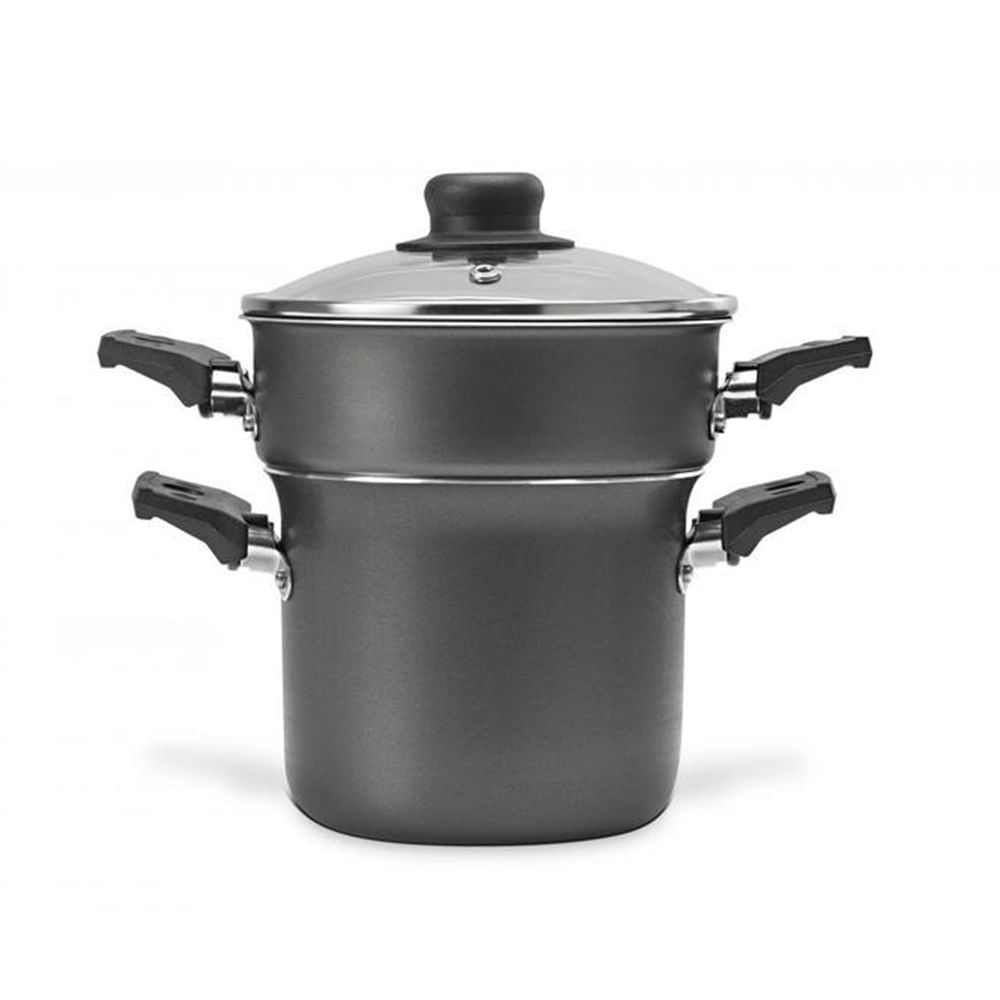 Cuscuzeira Antiaderente Com Alça E Tampa De Vidro 19Cm - Multiflon