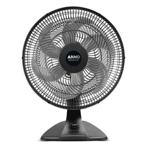 Ventilador Mesa Arno 140W Preto Cinza 3 Velocidades
