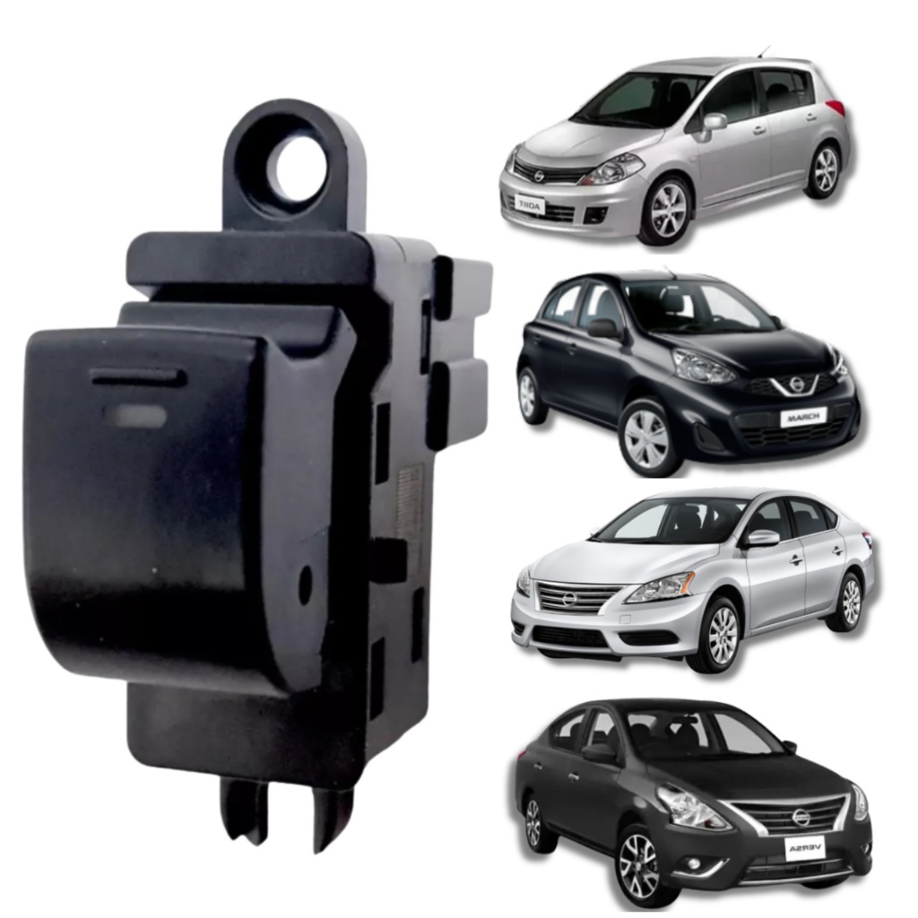 BOTÃO INTERRUPTOR VIDRO ELÉTRICO NISSAN VERSA MARCH TIIDA 2008/2015