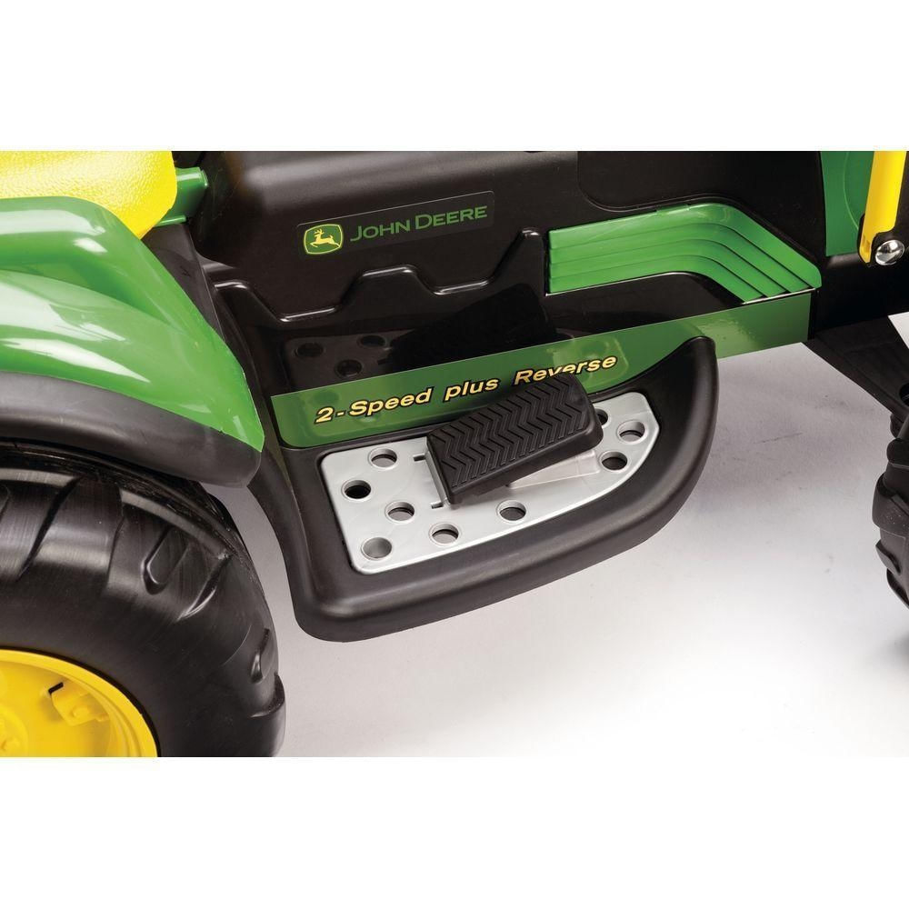 Foto 5 de Mini Trator Infantil Elétrico Peg-Pérego John Deere Ground Loader 12V - Verde e Amarelo