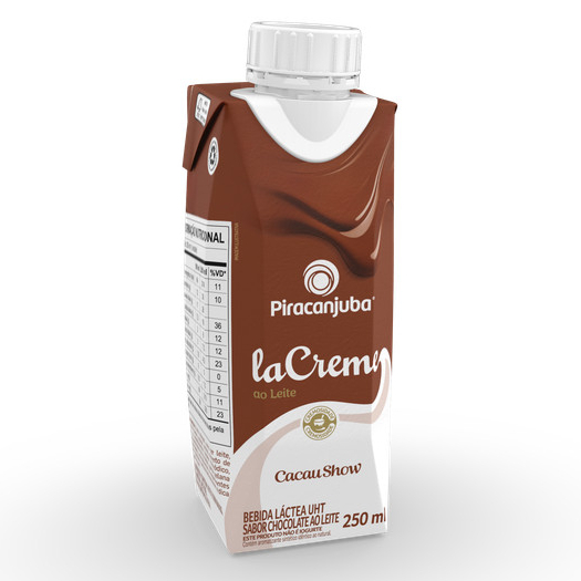 Foto 2 de Bebida Lactea LaCreme Leite Piracanjuba Cacau Show 250ML