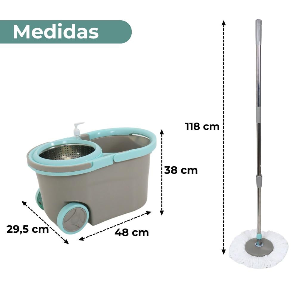 Foto 5 de Balde Mop M1908 13L Plástico Com Rodinha