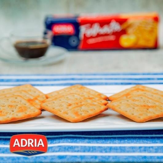 Foto 2 de Biscoito Adria Folhado Sabor Manteiga 170g