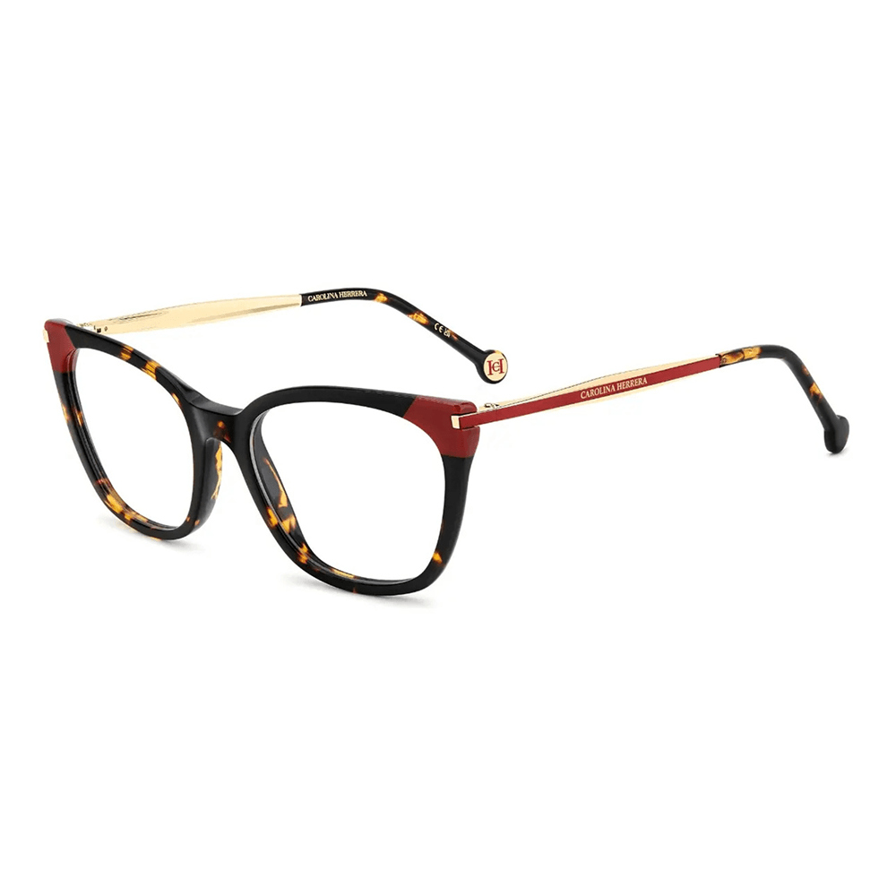Foto 2 de Armação de Óculos de Grau Carolina Herrera 0311 Feminino Retangular Acetato Havana