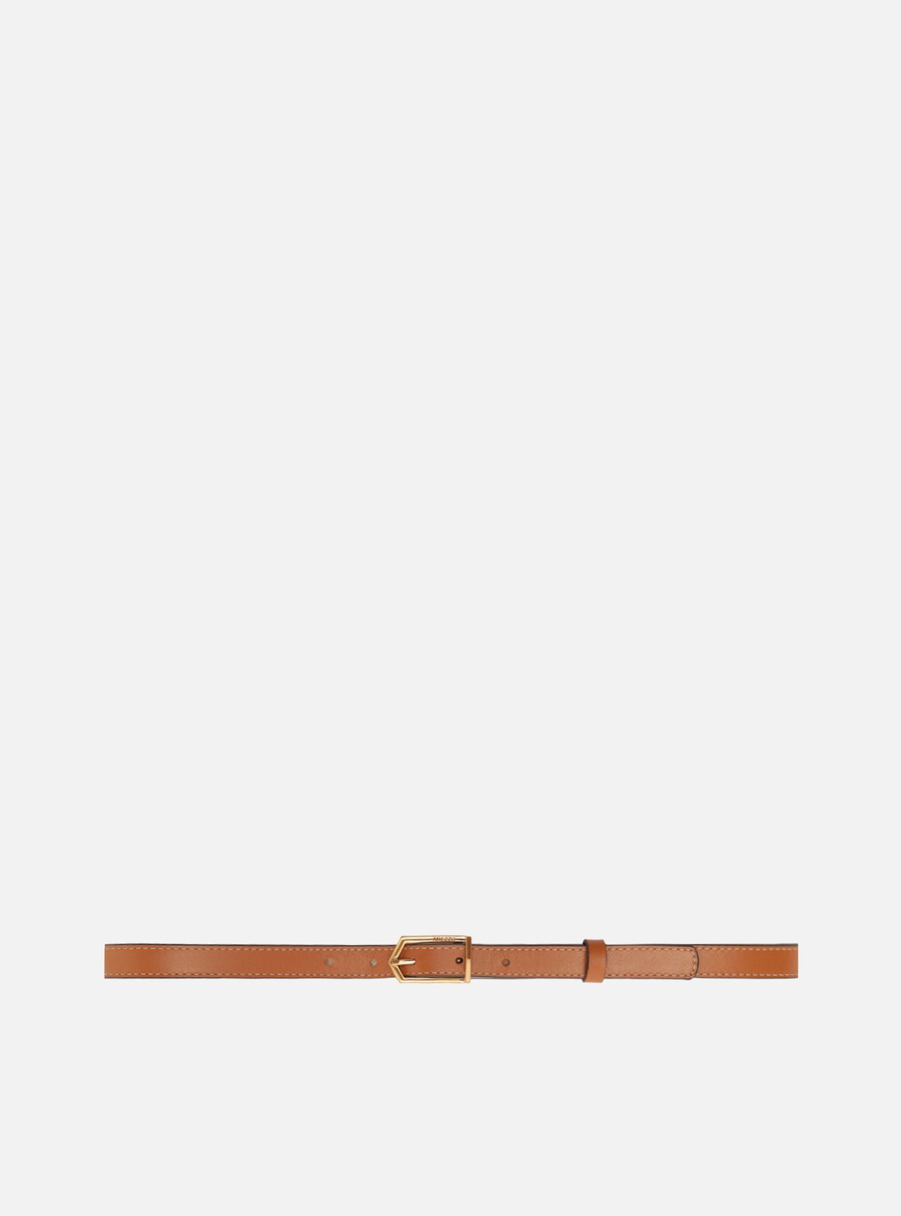 Cinto Cintura Marrom Couro Fivela Dourado
