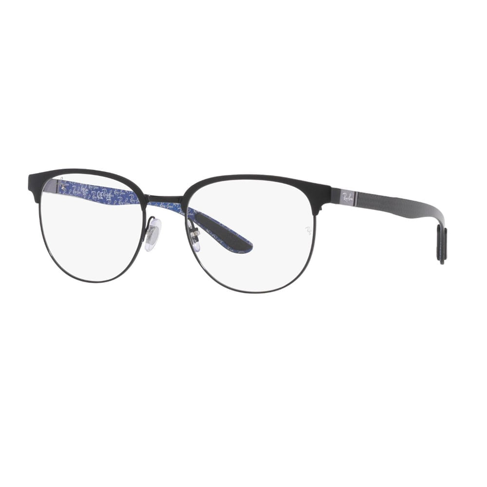 Armação de Óculos de Grau Ray-Ban RX8422 Masculino Irregular Metal Preto