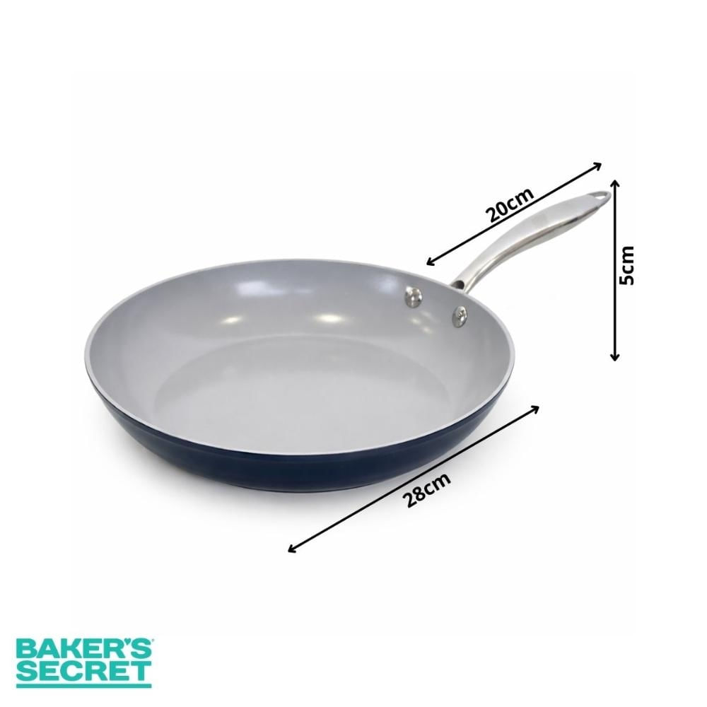 Foto 4 de Frigideira 28cm Antiaderente Alumínio Azul Baker's Secret