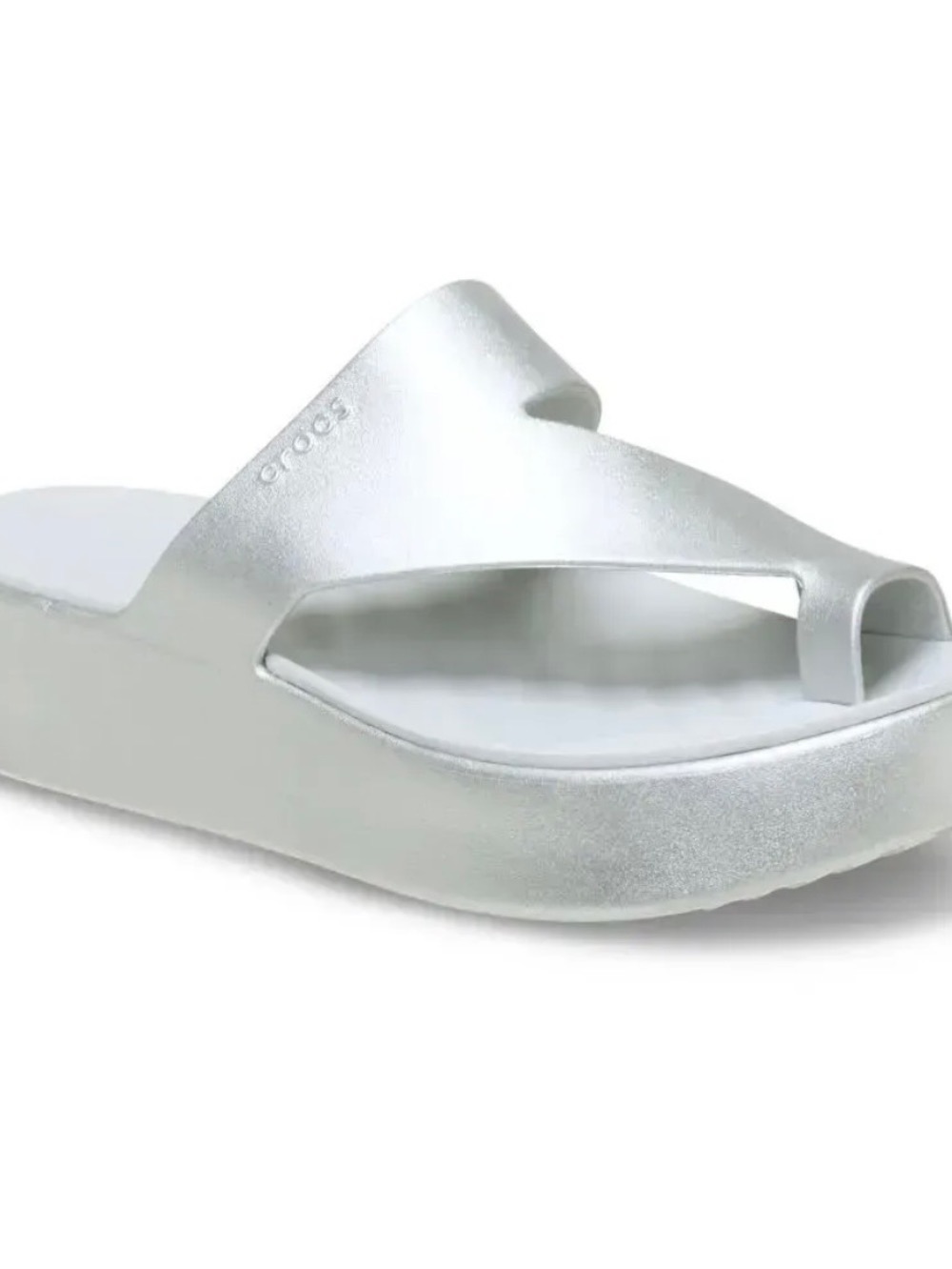 Crocs Getaway Platform Toe Loop Metallic Silver — 34 / 35 / 36 / 37 / 38 / 39, Novo