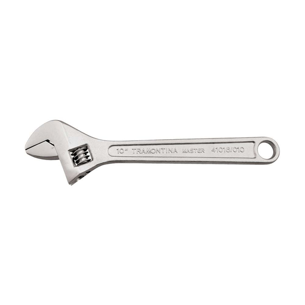 Chave ajustável cromada 8" prata fosca Tramontina