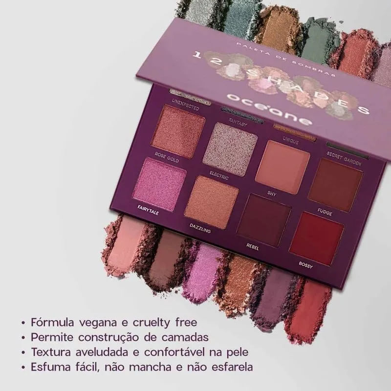 Foto 3 de Paleta De Sombras Océane 12 Shades Colorido