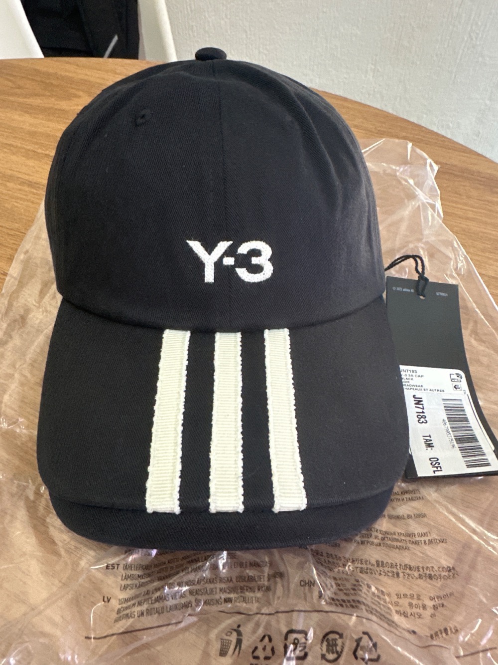 Y-3 x adidas Boné Stripes Black — GG, Novo