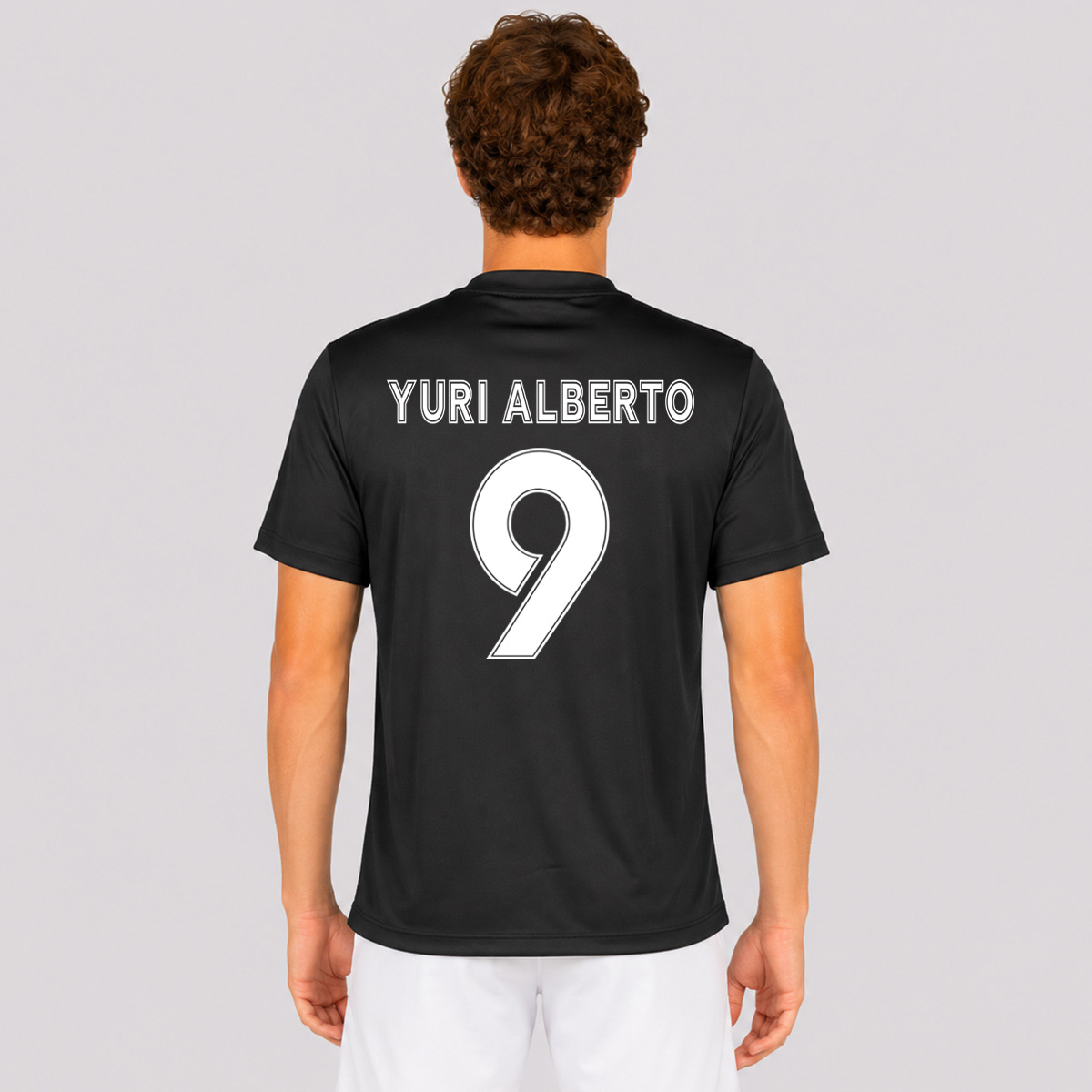 Camisa Corinthians Dry Juvenil All Black 9 Yuri Alberto
