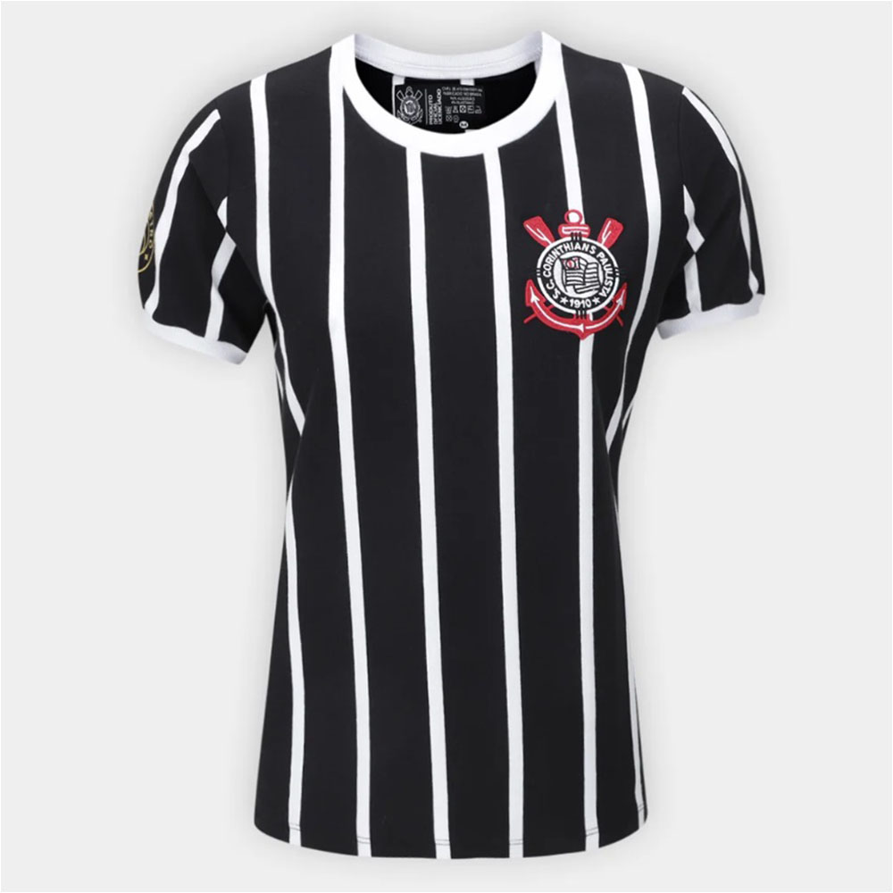 Camisa Corinthians Retrô Democracia Feminina - GG