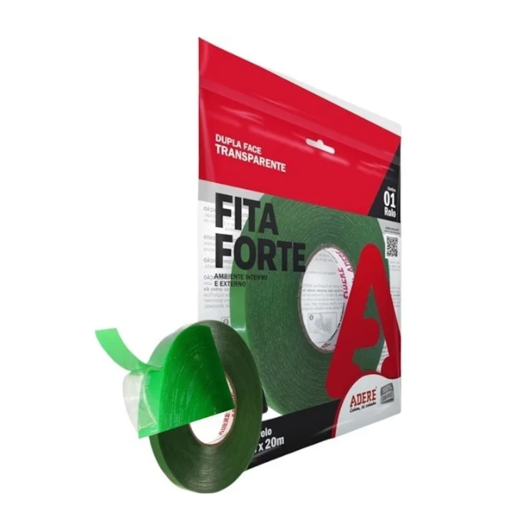 Fita Dupla Face Forte 5mm X 20m Adere - Fixacao Permanente