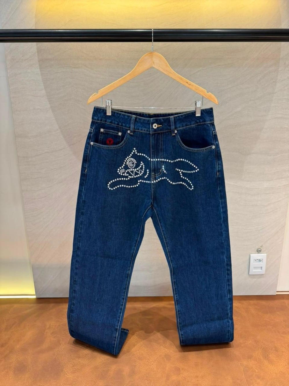 Calça Billionaire Boys Club ICECREAM Crystal Running Dog Denim Indigo — 42, Novo