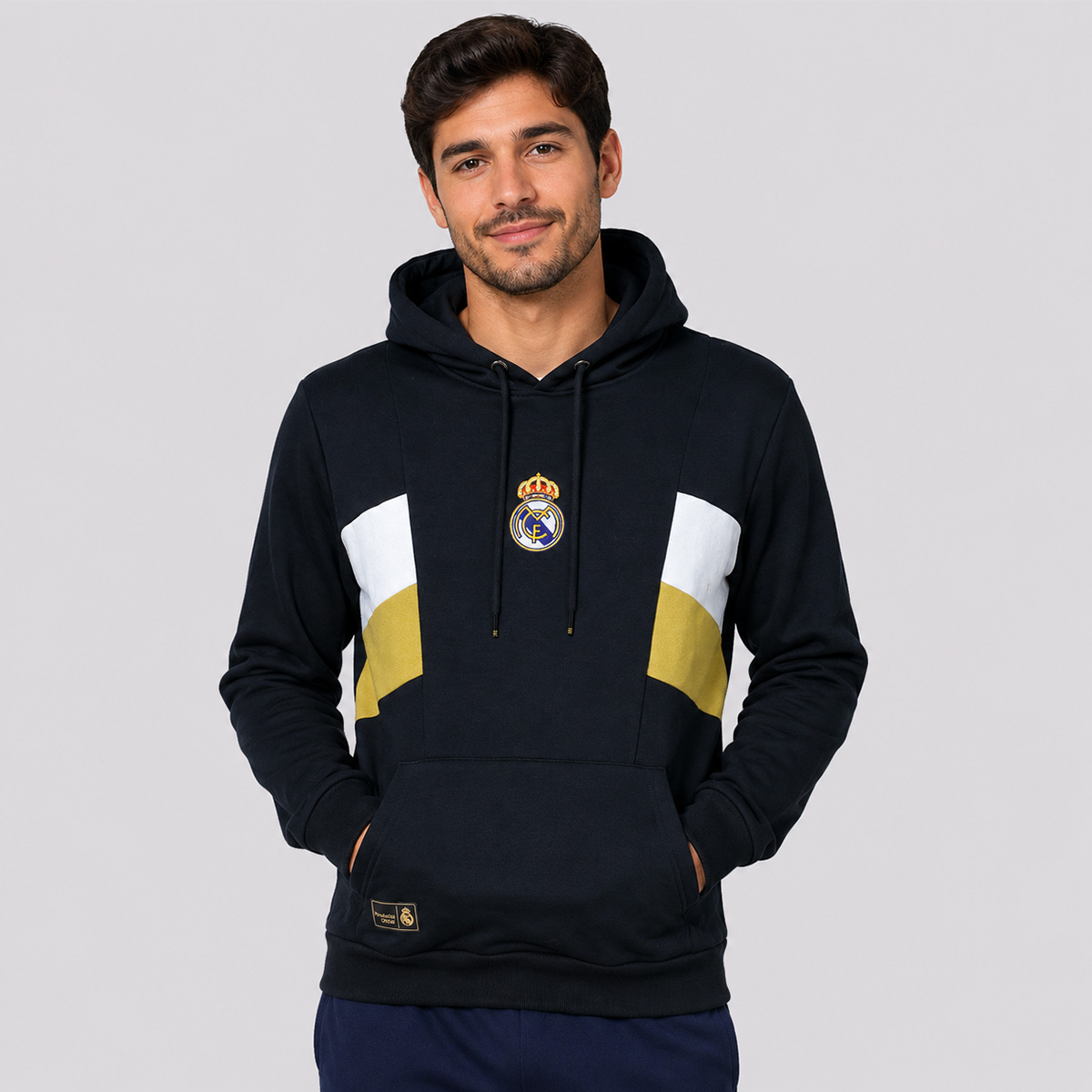 Moletom Real Madrid Canguru Azul Marinho