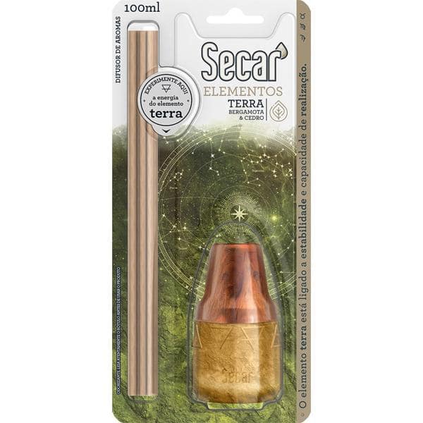 Difusor de Aroma Elemento, Terra, 100ml, Secar - BT 1 UN