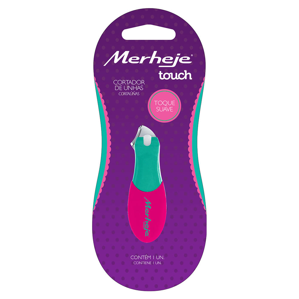 Cortador de Unhas Merheje – Touch — Verde e Pink