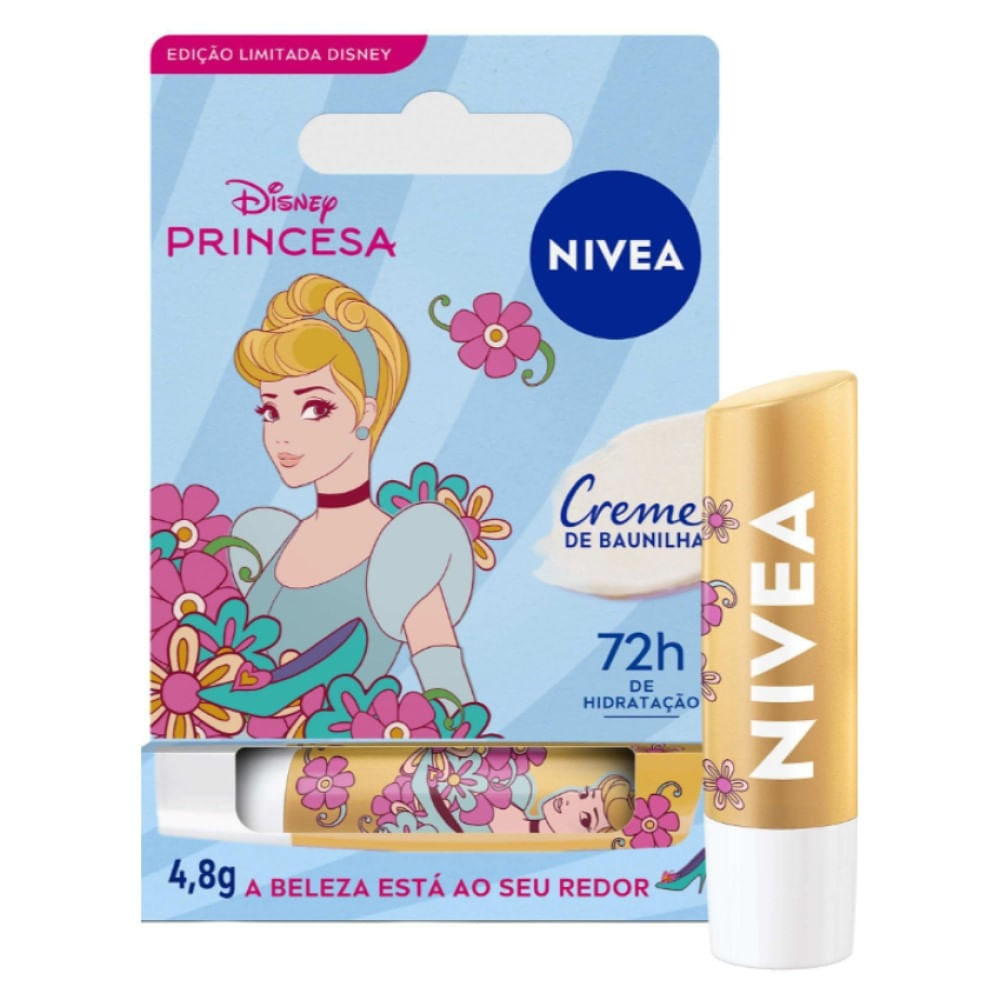 Hidratante Labial Nivea Disney Cinderela Baunilha 4,8g