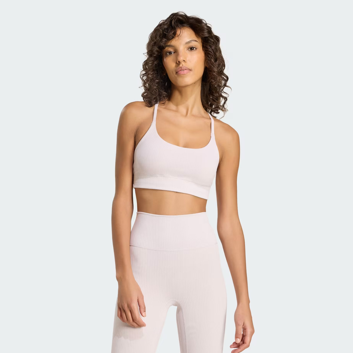 Top Adidas All Me Feminino Rosa Claro