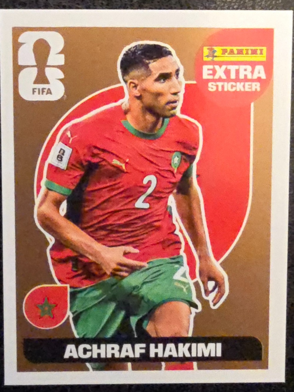Figurinha Panini Achraf Hakimi Bronze FIFA Extra World Cup 2026 — Único, Novo