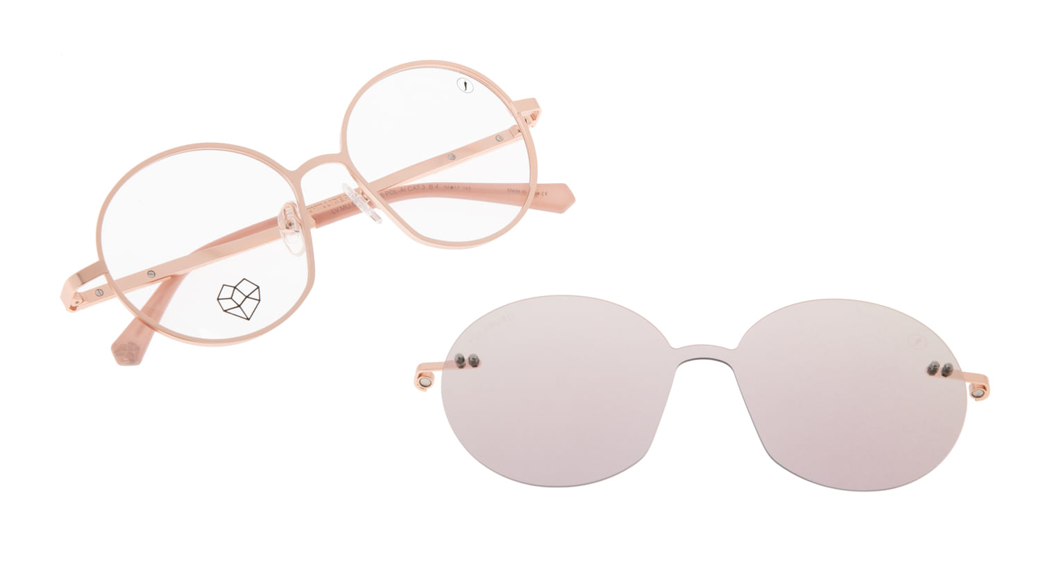 Armação Para Óculos de Grau Feminino Pedras Brasileiras Multi Rosé Polarizado LV.MU.0710.9595 M