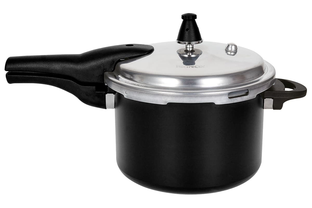 Panela de Pressão Indução Brinox Super Antiaderente Ceramic Life 4,2 Litros 20cm Preto Preto