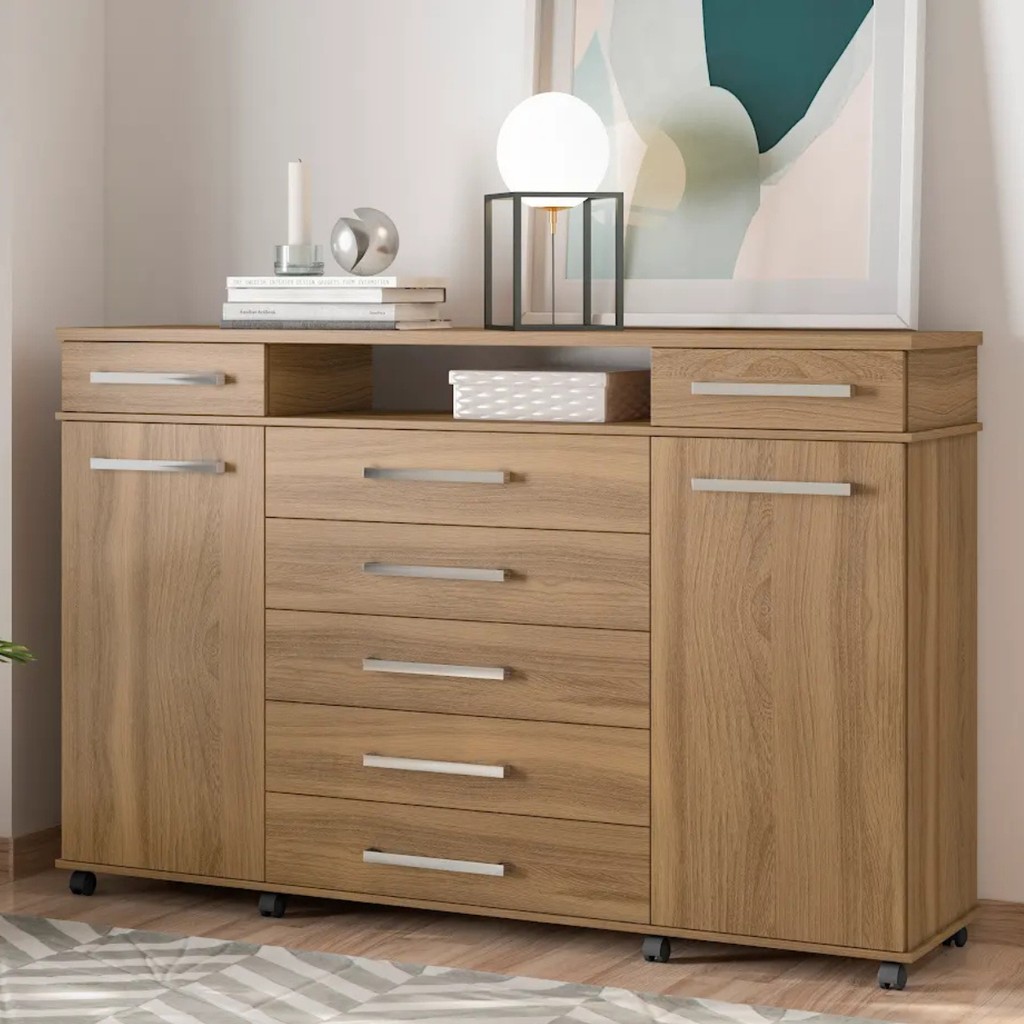 Cômoda London 7 Gavetas com Rodízios Demóbile