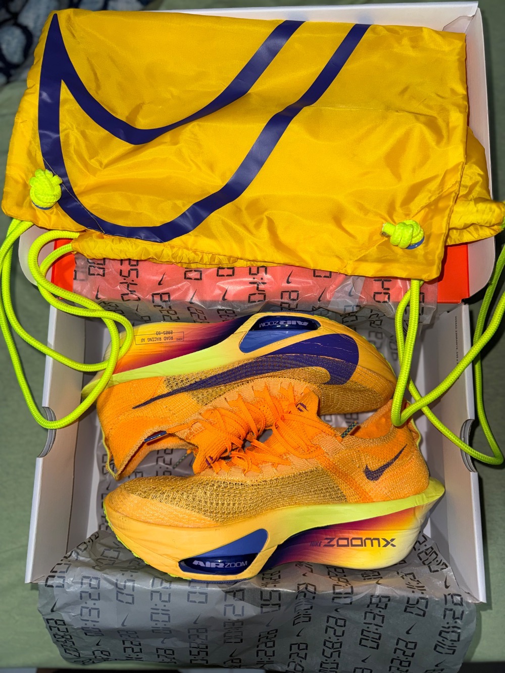 Nike Air Zoom Alphafly NEXT% 3 Laser Orange Indigo Burst — 41, Novo