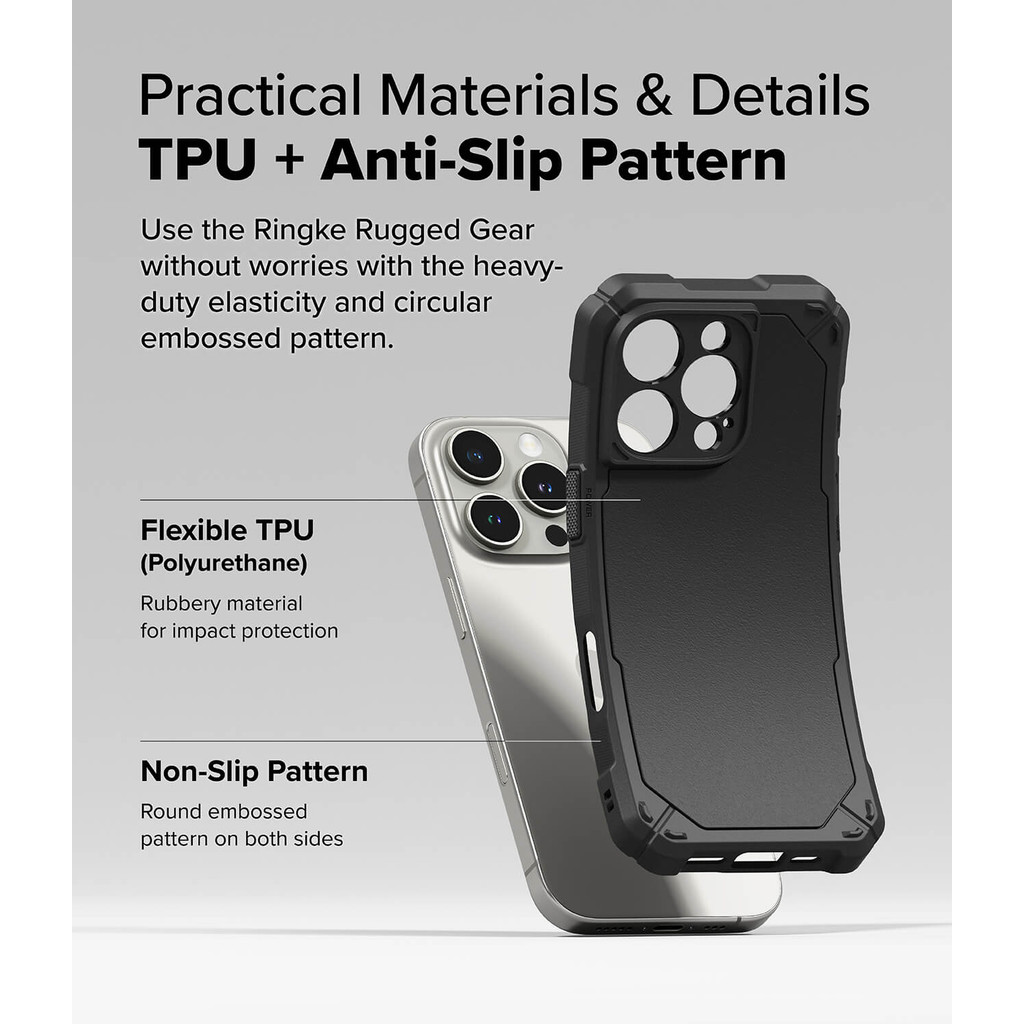 Foto 2 de Capa Anti Impacto Ringke Rugged Gear Para iPhone 16 Pro Max
