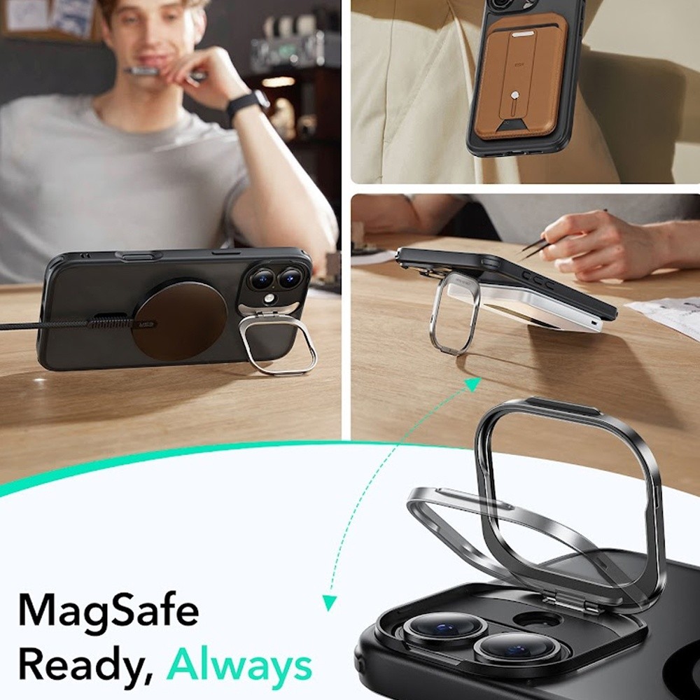 Foto 2 de Capa Stash Stand + Película de Vidro Esr para iPhone 16