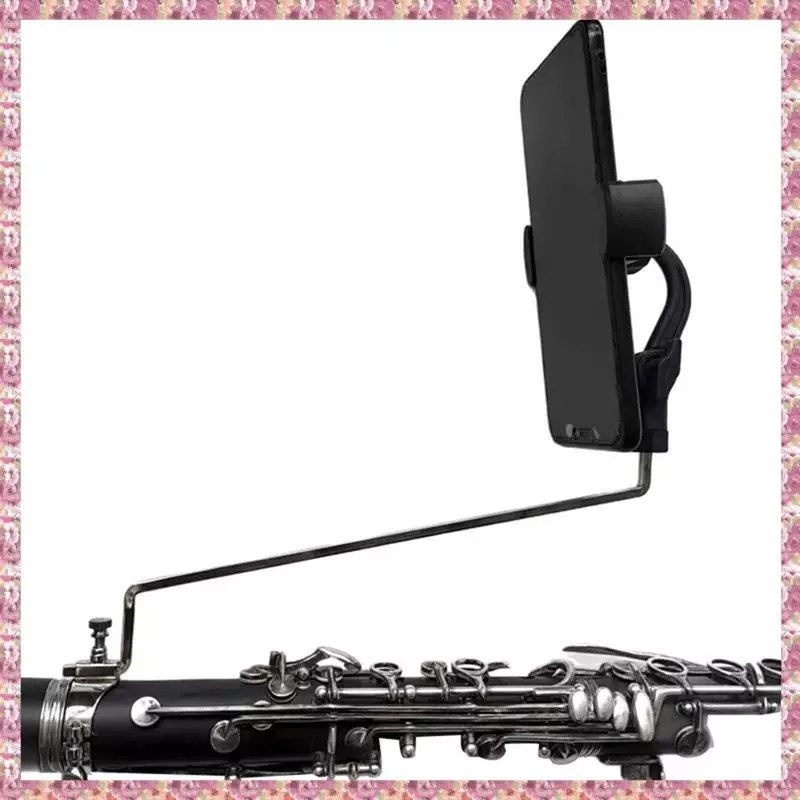 (Zsqa) Suporte Portátil Para Telefone Clarinete Com Clipe De Música Trompete Alto Sax Celular Braçadeira Peças De Instru