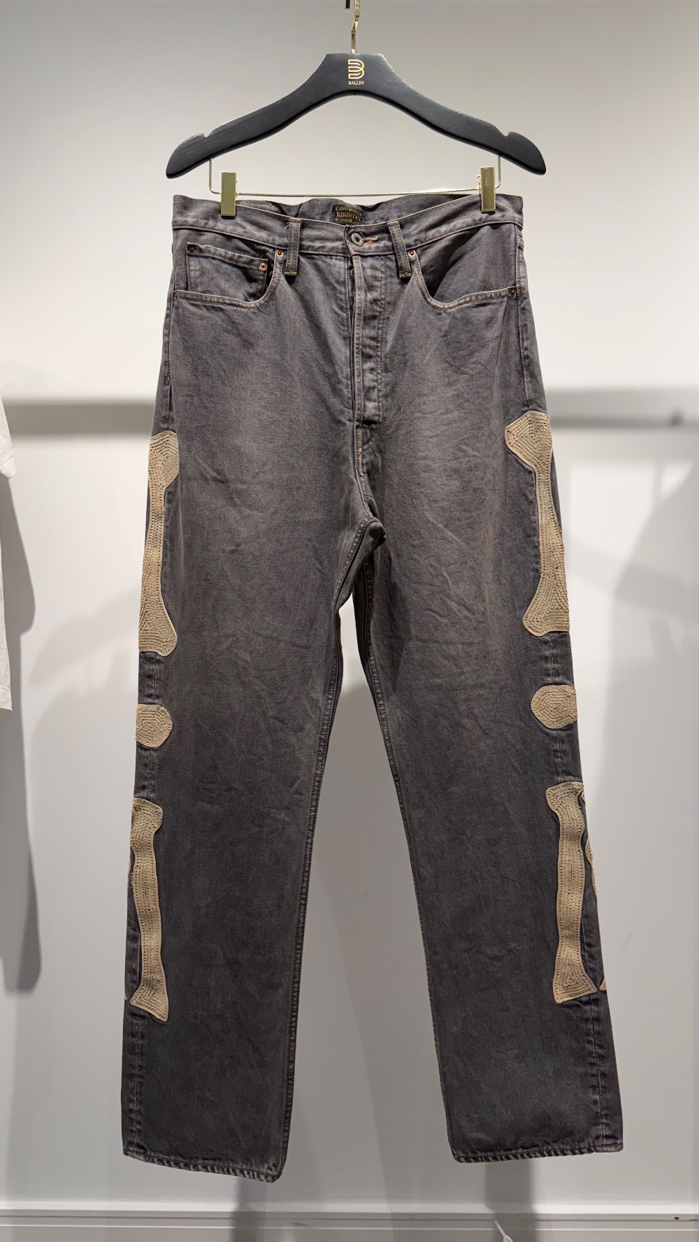 Calça Kapital Mexican Tuxedo Denim Jeans Grey — 42, Novo