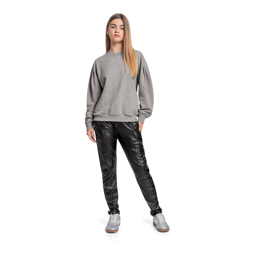 Blusão Juvenil em Moletom com Strass Gloss