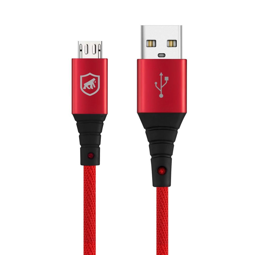 Cabo Tech Proof Vermelho Micro USB V8 (1,2m) - Gorila Shield
