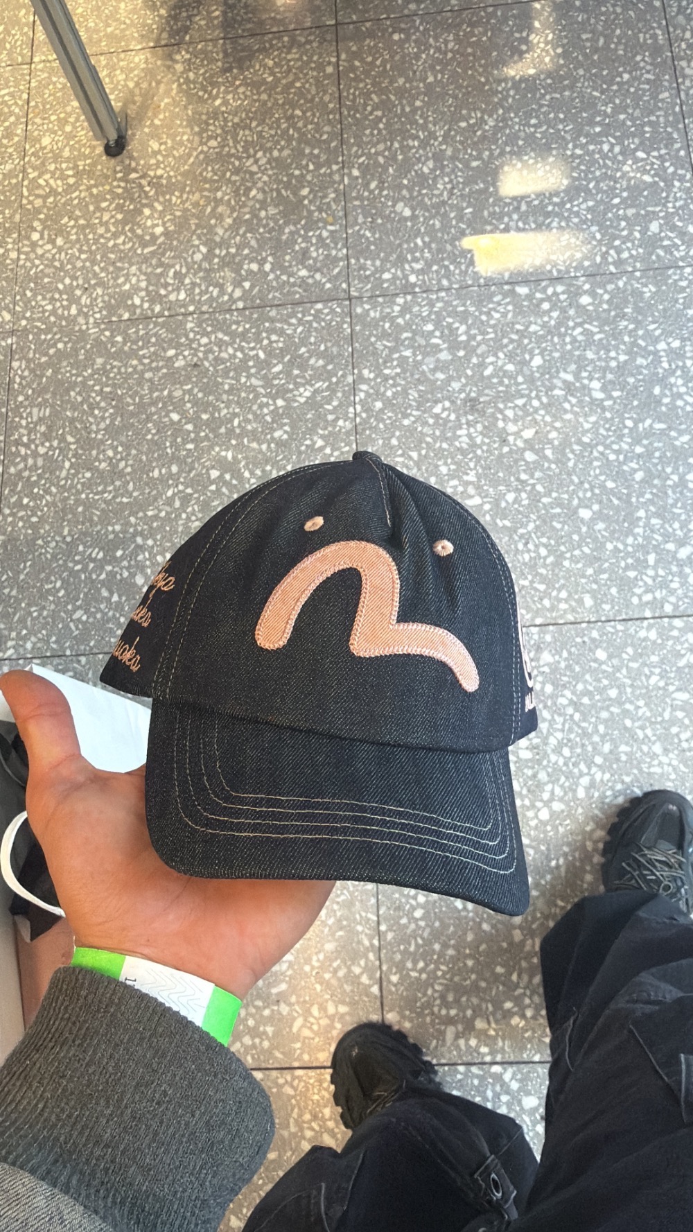 Evisu x Palace Boné Snapback Indigo — Único, Novo