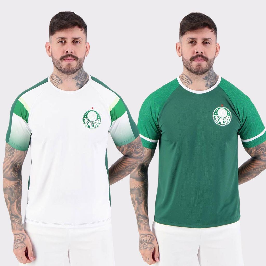 Kit 2 Camisas Palmeiras Alviverde e Verdão