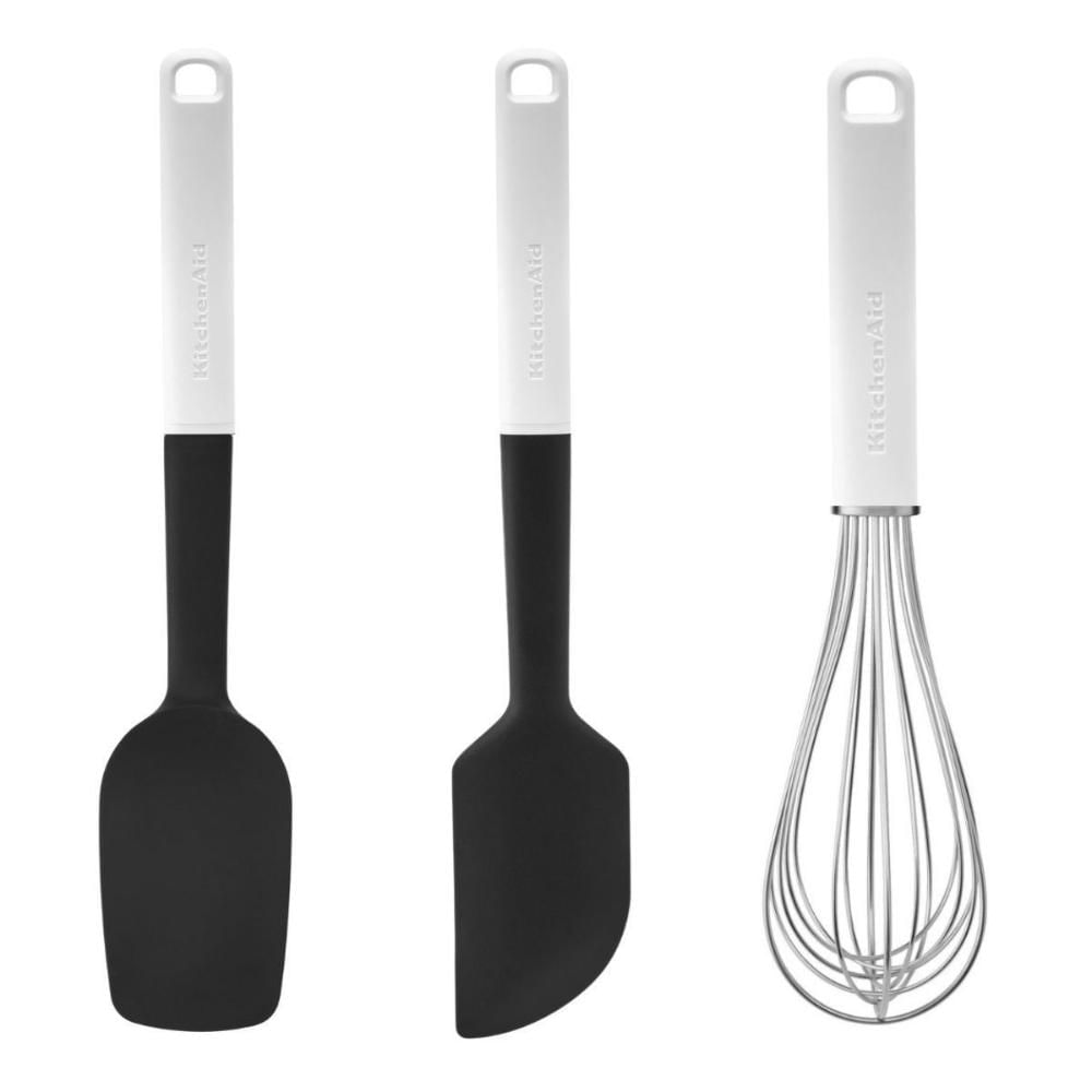 Jogo Espátula Pão Duro Clássica e Fouet Branco KitchenAid