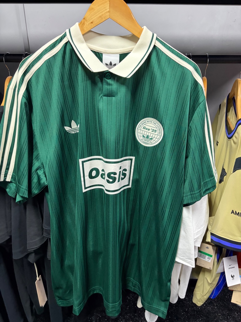 Oasis x adidas Camiseta Jersey Tour Jacquard Collegiate Green — G, Novo